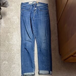 Pilcro Blue Ankle Cropped Jeans